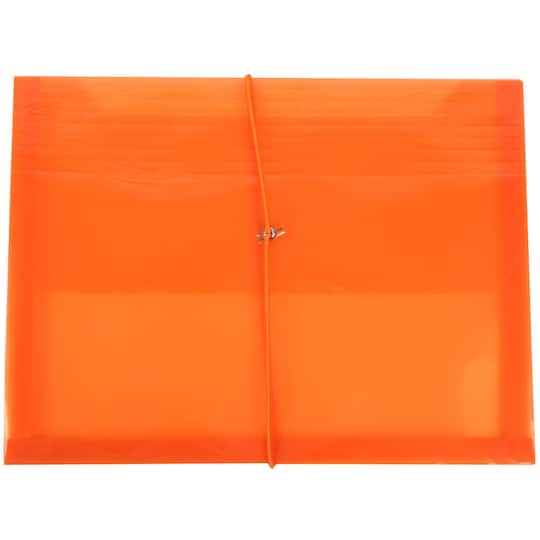JAM Paper 9.75" x 13" Plastic Elastic Band Closure Expansion Envelopes